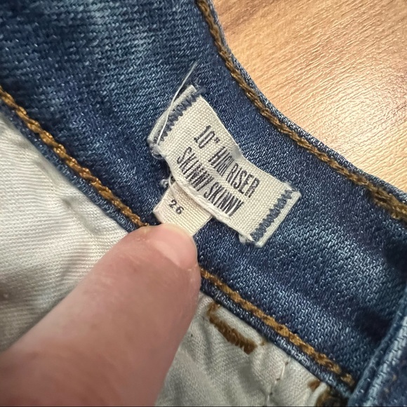 Madewell High Riser‎ Skinny Skinny Jeans Women's Size 26 Mazzy Wash Blue - Picture 6 of 10